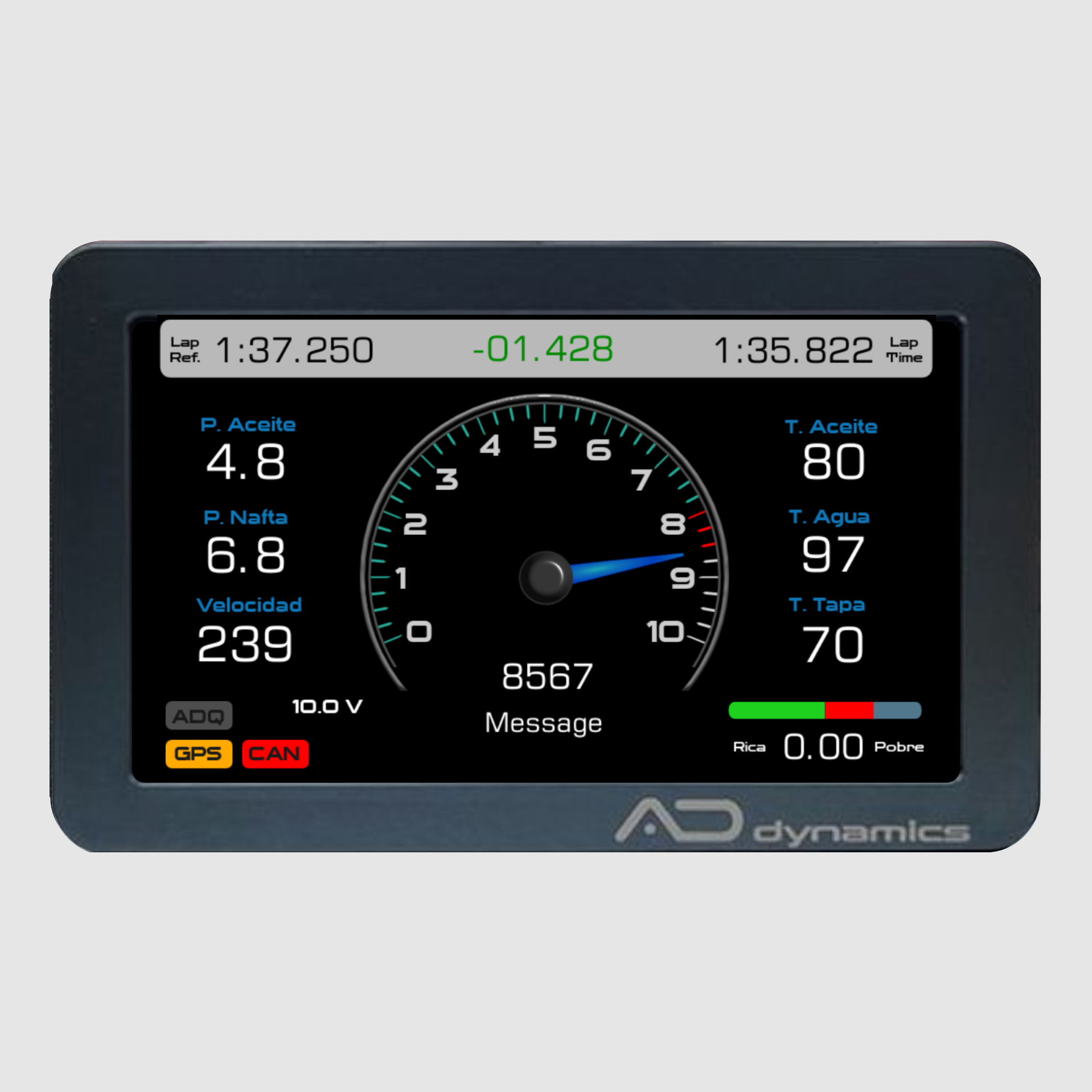 ADX ADZI tablero digital avanzado para competición